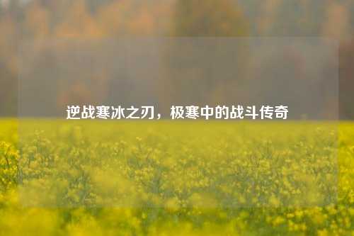 逆战寒冰之刃,极寒中的战斗传奇
