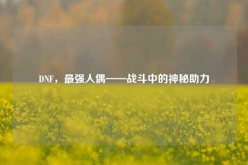 DNF，最强人偶——战斗中的神秘助力