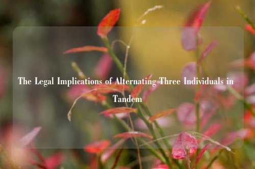 The Legal Implications of Alternating Three Individuals in Tandem