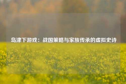  岛津下游戏：战国策略与家族传承的虚拟史诗