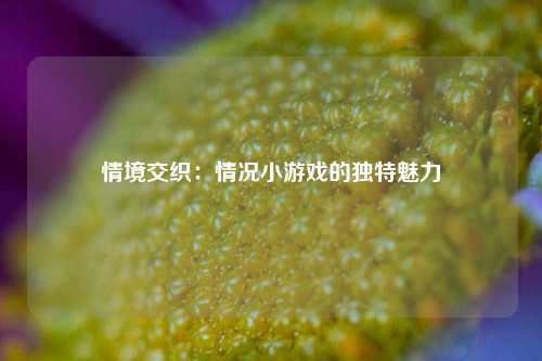 情境交织：情况小游戏的独特魅力